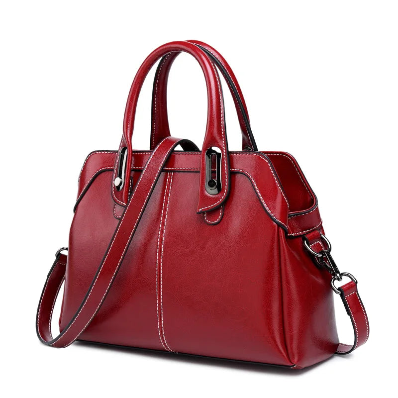 Oplixx Classic Leather Tote — Timeless Elegance