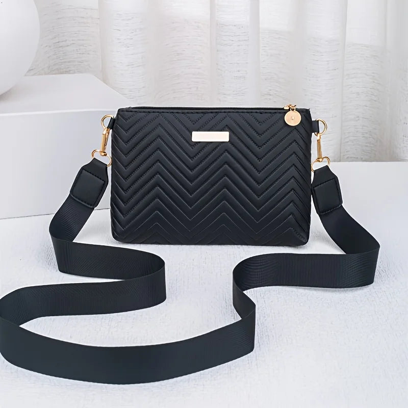 Striped Crossbody Handbag - Multifunctional Daily Bag (Cópia)