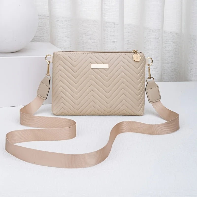 Striped Crossbody Handbag - Multifunctional Daily Bag (Cópia)