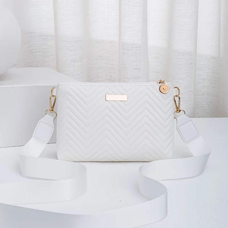 Striped Crossbody Handbag - Multifunctional Daily Bag (Cópia)